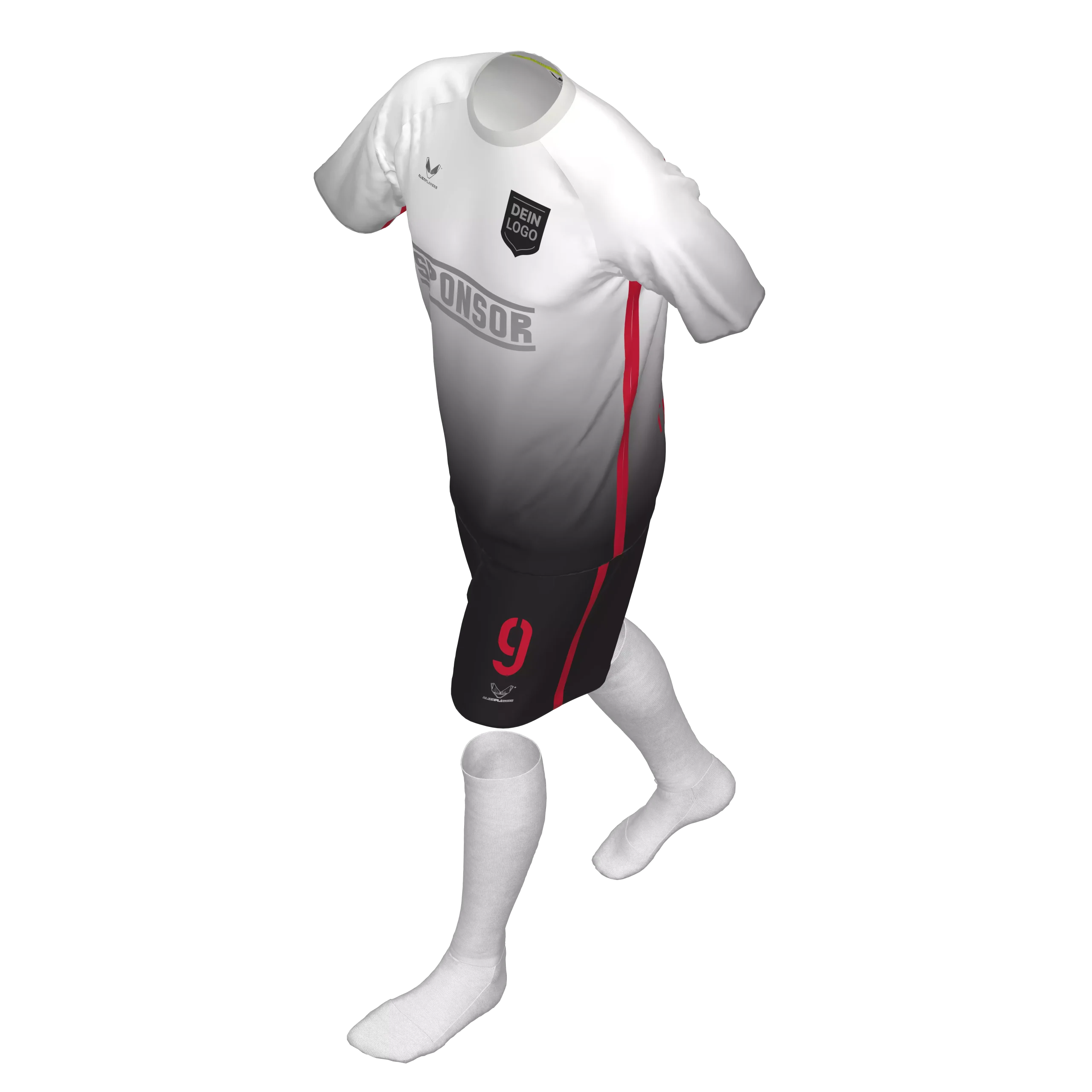 Spice ADV Fussball Trikot Set mit Farbverlauf, Shorts und Stutzen für Herren, Jugendliche und Kinder – individuell gestaltbar