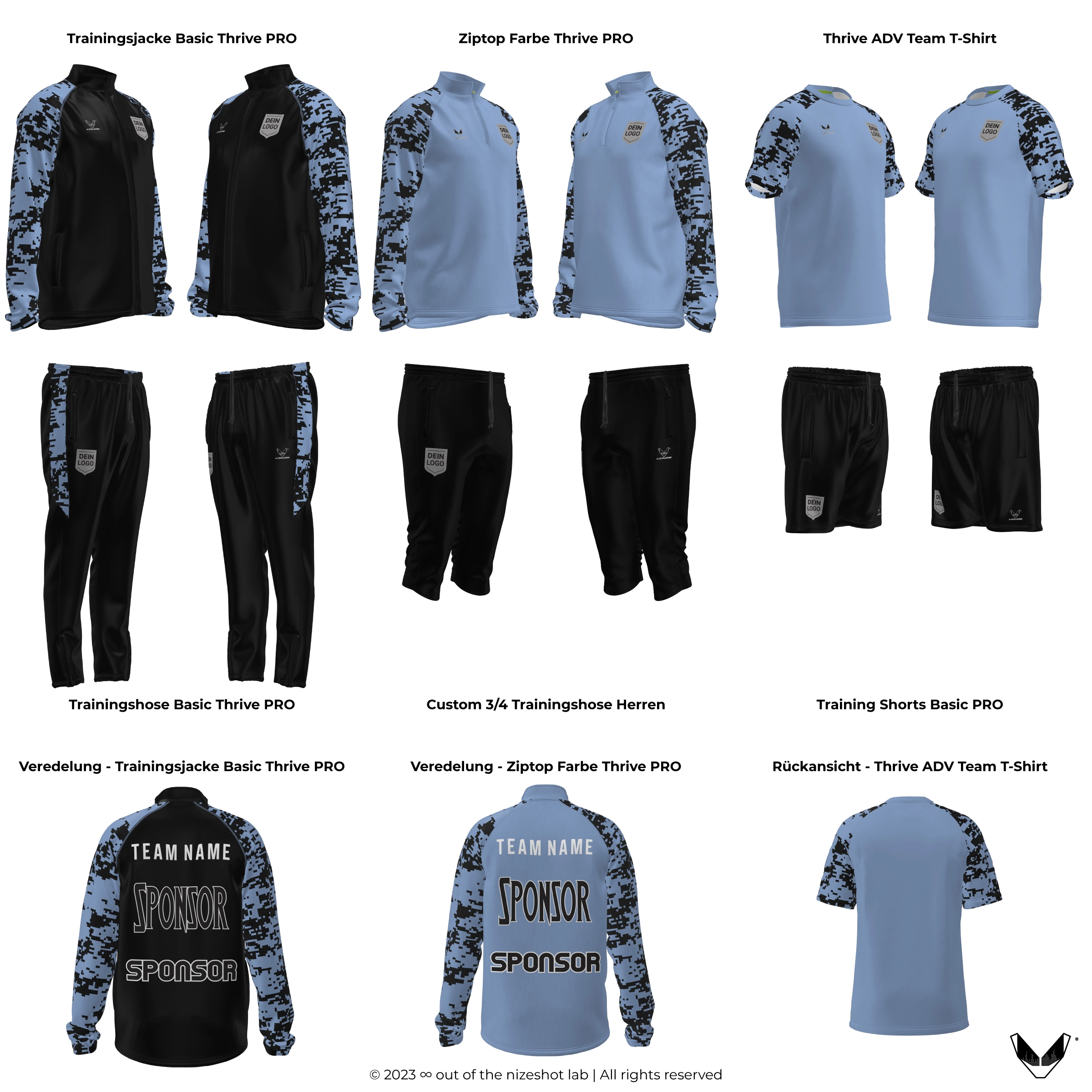 Neu: Unsere Inspiration für die Custom Teamline Thrive PRO für Team Sky. Gestalte die gesamte Teamline Weiss individuell und eigenständig - personalisiert mit Teamlogo und Sponsor.