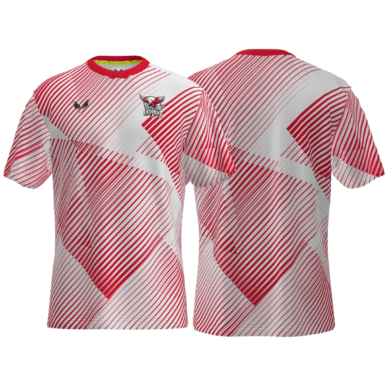 Vorder- und Rückansicht des FC Winti Eagles Thrive PRO Team Shirt 2025 im Allover-Design
